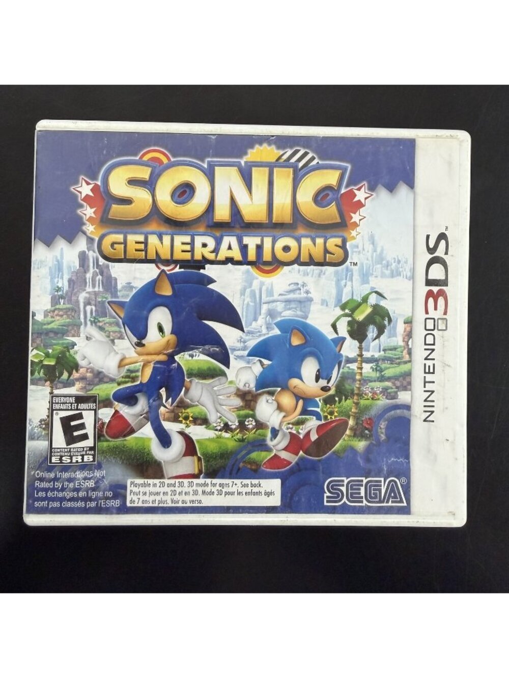 Sega Sonic Generations Nintendo 3 DS Game Used No Manual
